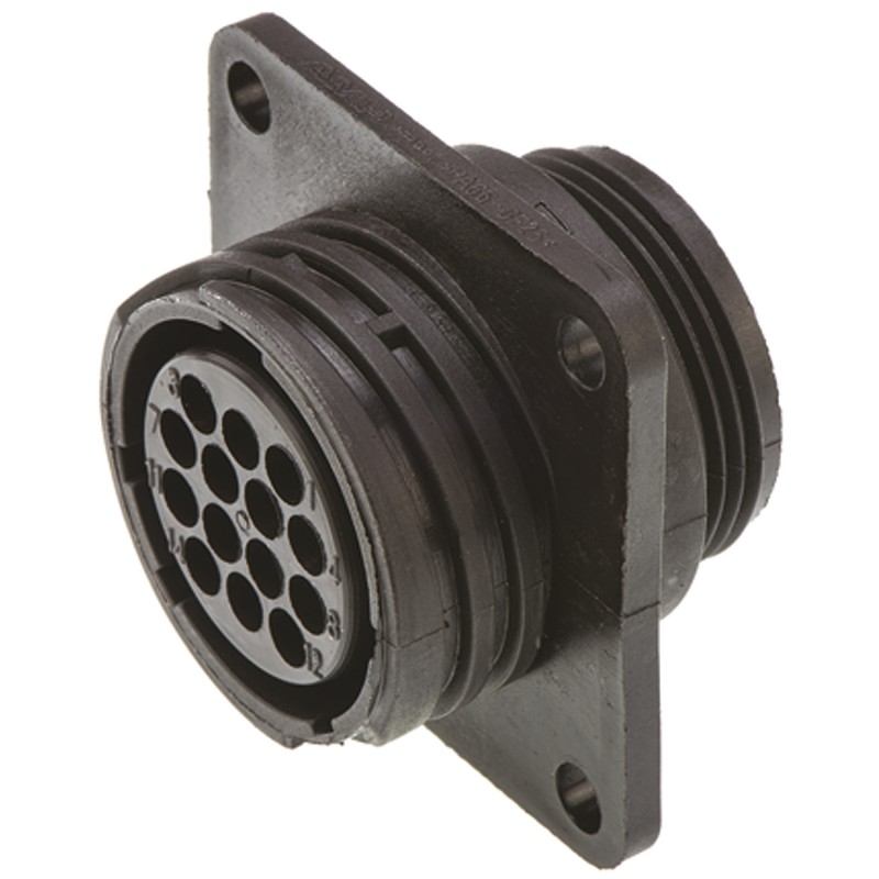 1 pcs - TE Connectivity 14 Way Panel Mount, Surface Mount Circular Connectors Receptacle