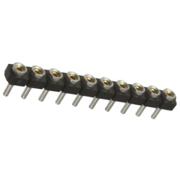 1 pcs - Samtec SL Series Straight Through Hole Mount PCB Socket, 10-Contact, 1-Row, 2.54mm Pitch, Solder Termination