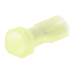 100 pcs - TE Connectivity Ultra-Fast Plus .250 Yellow Insulated Female Spade Connector, Receptacle, 6.35 x 0.81mm Tab Size, 3m
