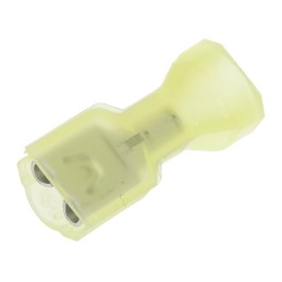100 pcs - TE Connectivity Ultra-Fast Plus .250 Yellow Insulated Female Spade Connector, Receptacle, 6.35 x 0.81mm Tab Size, 3m
