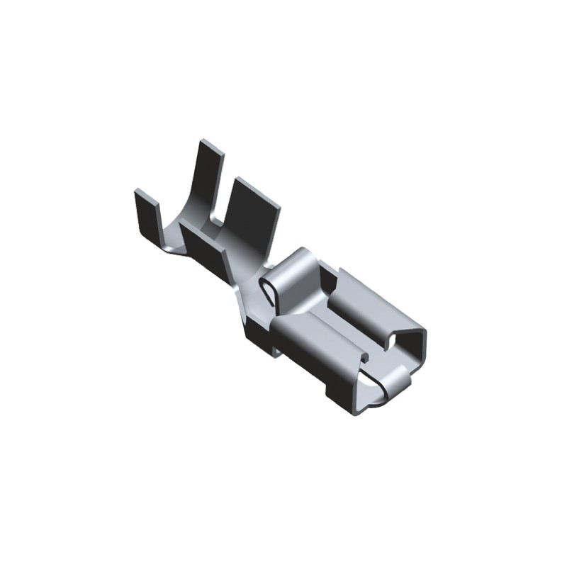 100 pcs - TE Connectivity Positive Lock .250 Mk I Female Spade Connector, Receptacle, 3mm² to 6mm²