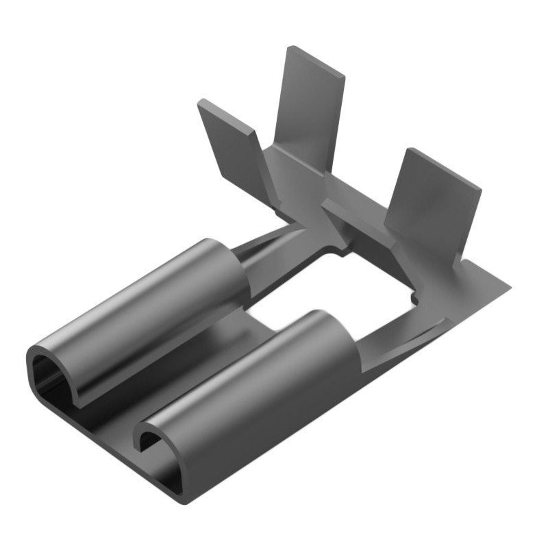 100 pcs - TE Connectivity FASTIN-FASTON .312 Uninsulated Female Spade Connector, Flag Terminal, 7.92 x 0.81mm Tab Size, 1mm² t