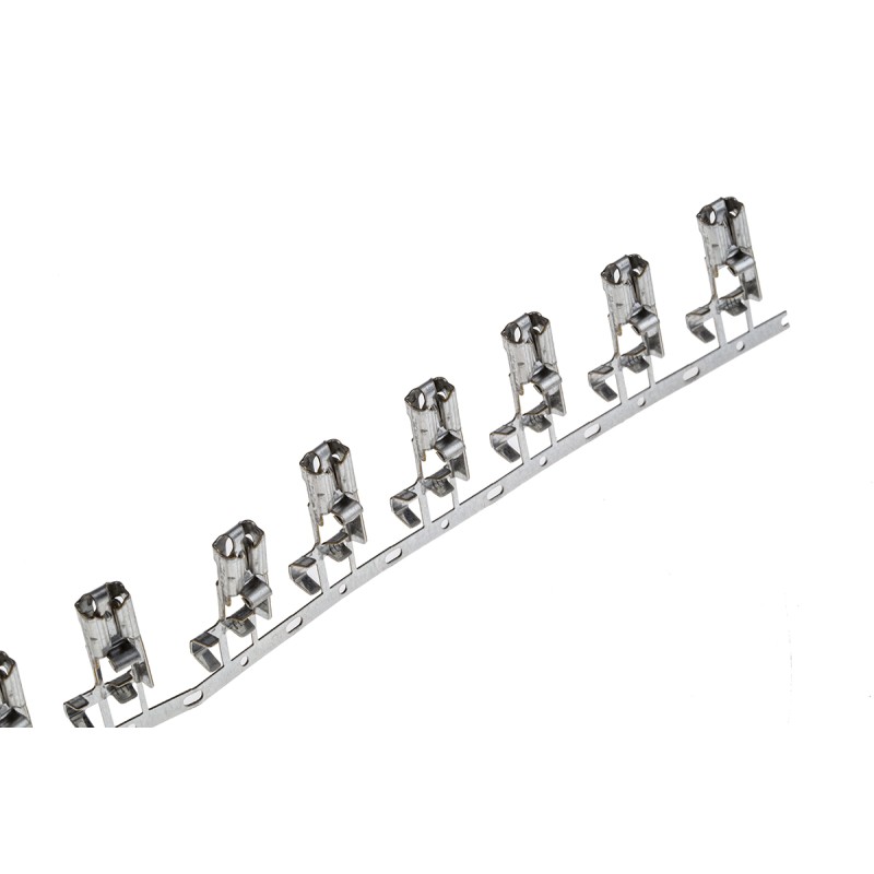 100 pcs - TE Connectivity Positive Lock .250 Mk I Uninsulated Female Spade Connector, Flag Terminal, 6.35 x 0.81mm Tab Size,