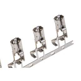 100 pcs - TE Connectivity Positive Lock .250 Mk I Uninsulated Female Spade Connector, Flag Terminal, 6.35 x 0.81mm Tab Size,