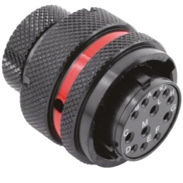 1 pcs - Souriau Circular Connector, 12 Contacts, Cable Mount, Plug, Female, IP67, 8STA Series