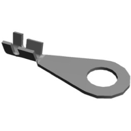 100 pcs - TE Connectivity Uninsulated Ring Terminal, M4 Stud Size, 0.2mm² to 0.6mm² Wire Size