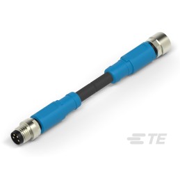 1 pcs - TE Connectivity Straight Female, Male 4 way M8 to Straight 4 way M8 Sensor Actuator Cable, 500mm