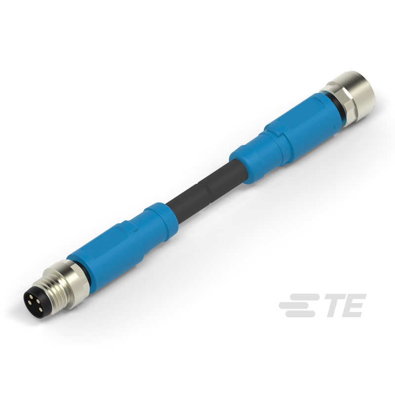 1 pcs - TE Connectivity Straight Female, Male 4 way M8 to Straight 4 way M8 Sensor Actuator Cable, 500mm