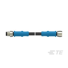 1 pcs - TE Connectivity Straight Female, Male 4 way M8 to Straight 4 way M8 Sensor Actuator Cable, 500mm