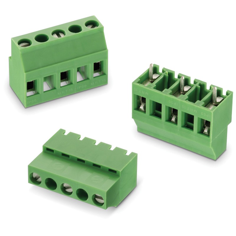 10 pcs - Wurth Elektronik 2448 Series PCB Terminal Block, 3-Contact, 10mm Pitch, PCB Mount, 1-Row, Solder Termination