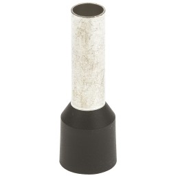 100 pcs - JST, GWE Insulated Crimp Bootlace Ferrule, 12mm Pin Length, 3.5mm Pin Diameter, 6mm² Wire Size, Black