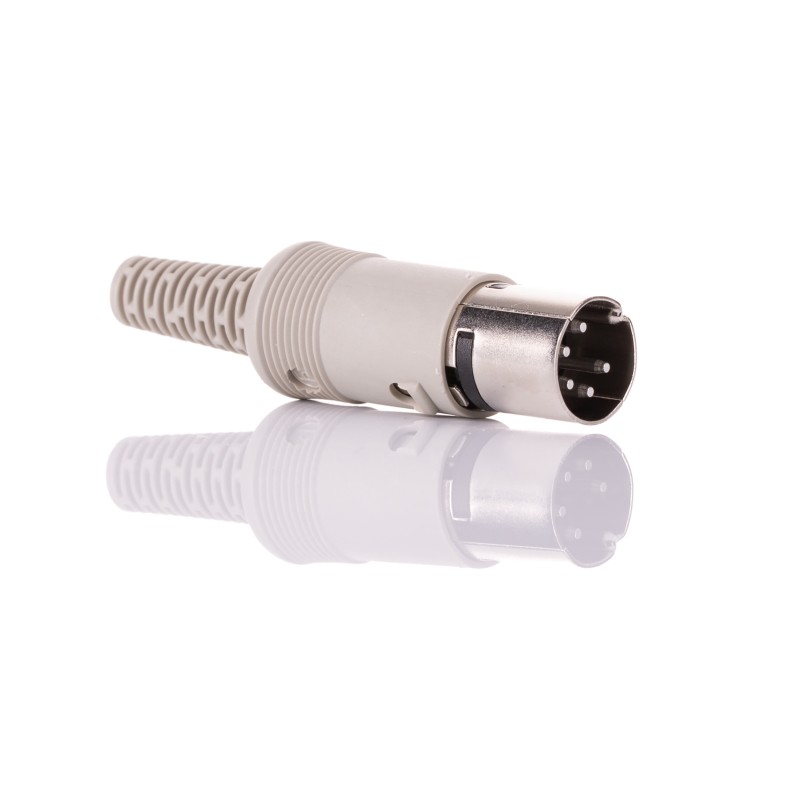 1 pcs - Hirschmann, MAS 5 Pole Miniature Din Plug, 4A, 34 V ac/dc IP30, Male, Cable Mount