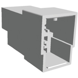 500 pcs - TE Connectivity, AMP FASTIN-FASTON 3 Way Nylon 66 Crimp Terminal Housing, 6.35mm Tab Size, Natural
