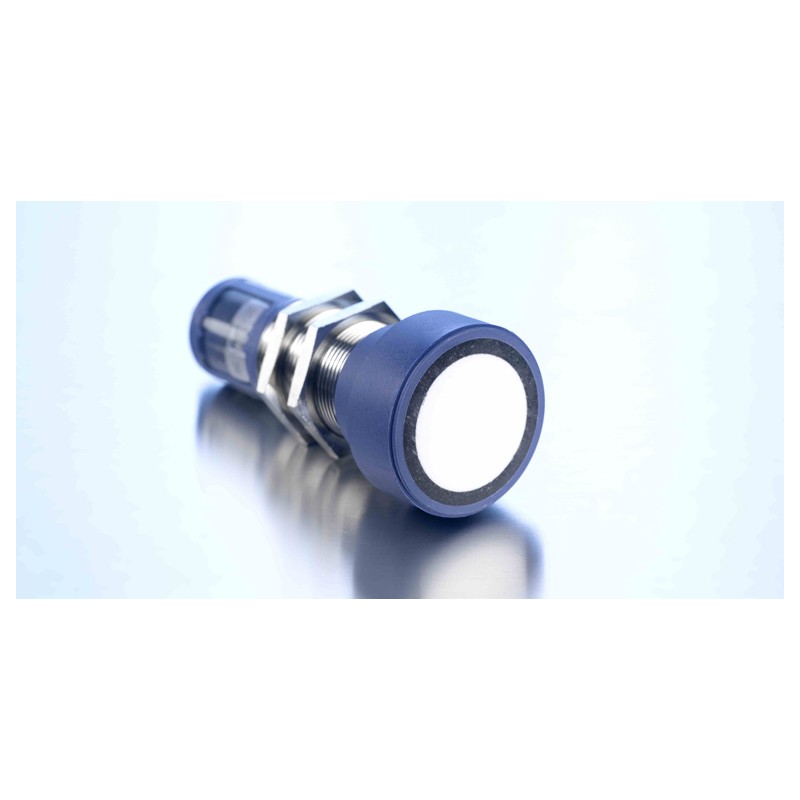 1 pcs - Microsonic MIC Series Ultrasonic Barrel-Style Ultrasonic Sensor, M30 x 1.5, 5000 mm Detection, Analogue Output, 9