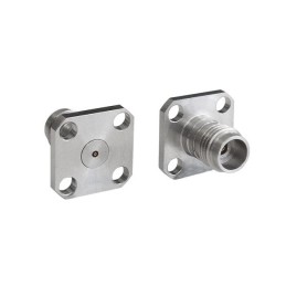 1 pcs - Bulgin Male/Female Flange Mount Circular Coaxial Connector, Jack Screw Termination, Straight Body