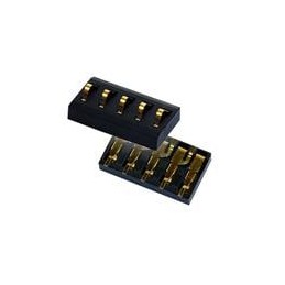 1 pcs : 009155006401006 - Battery Contacts 4mm Pirch 0.4um Gold Sprung Half 6Pos 5A
