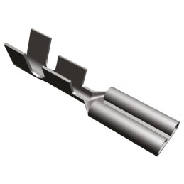 100 pcs - TE Connectivity FASTON .110 Uninsulated Female Spade Connector, Receptacle, 2.79 x 0.51mm Tab Size, 0.3mm² to 0.8mm²