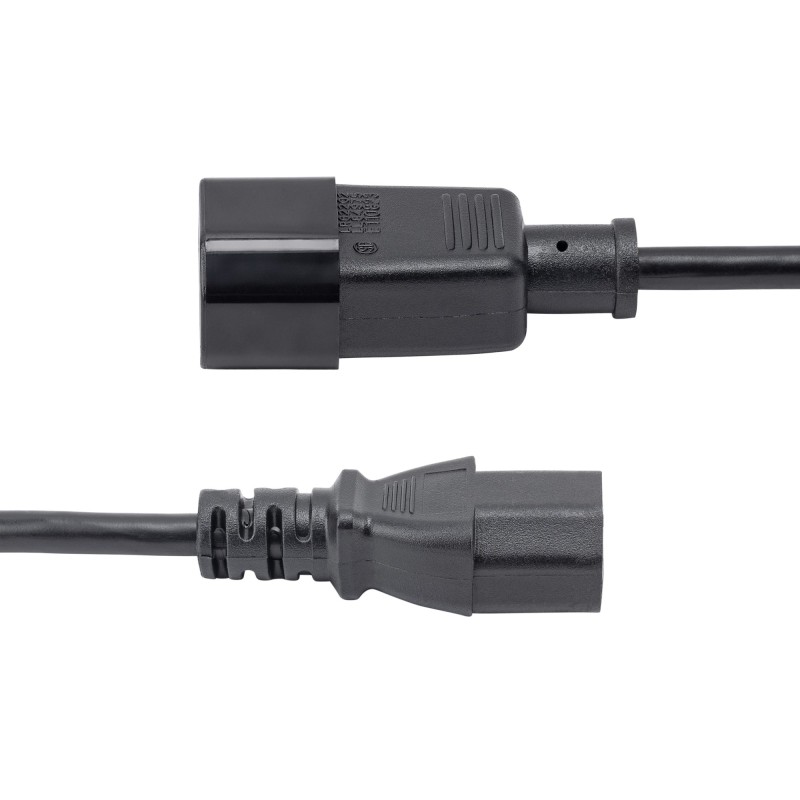 1 pcs - StarTech.com Straight IEC C13 Socket to Straight IEC C14 Plug Power Cord, 1m
