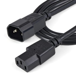 1 pcs - StarTech.com Straight IEC C13 Socket to Straight IEC C14 Plug Power Cord, 1m