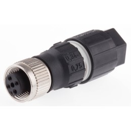 1 pcs - Phoenix Contact Circular Connector, 4 Contacts, Cable Mount, M12 Connector, Plug, Female, IP65, IP67, SACC Series