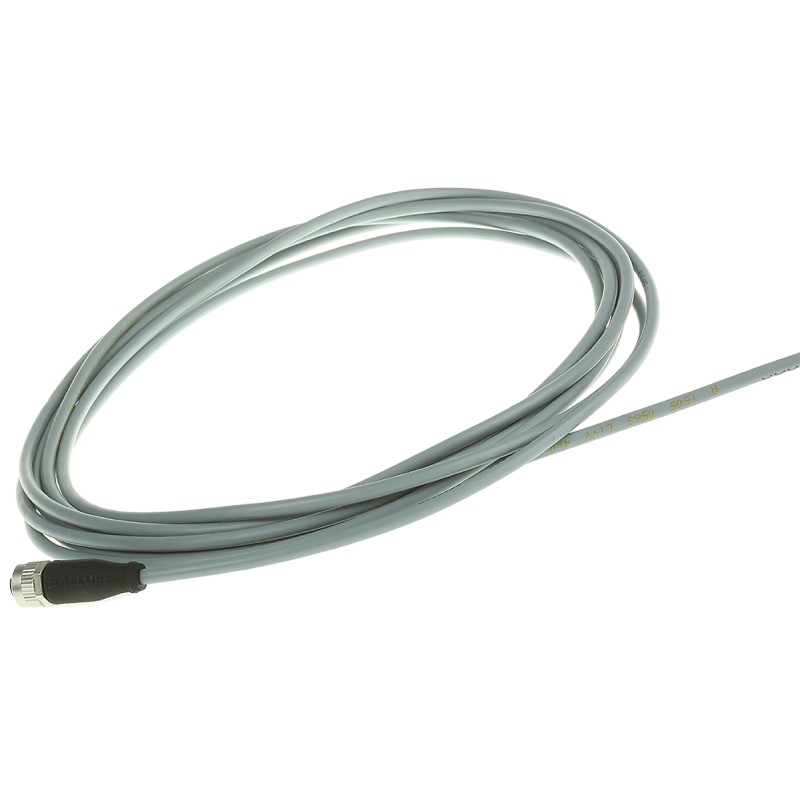 1 pcs - BALLUFF Straight Female 4 way M12 to Unterminated Sensor Actuator Cable, 5m