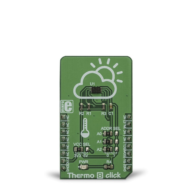 1 pcs - MikroElektronika Thermo 8 Click I2C, SPI