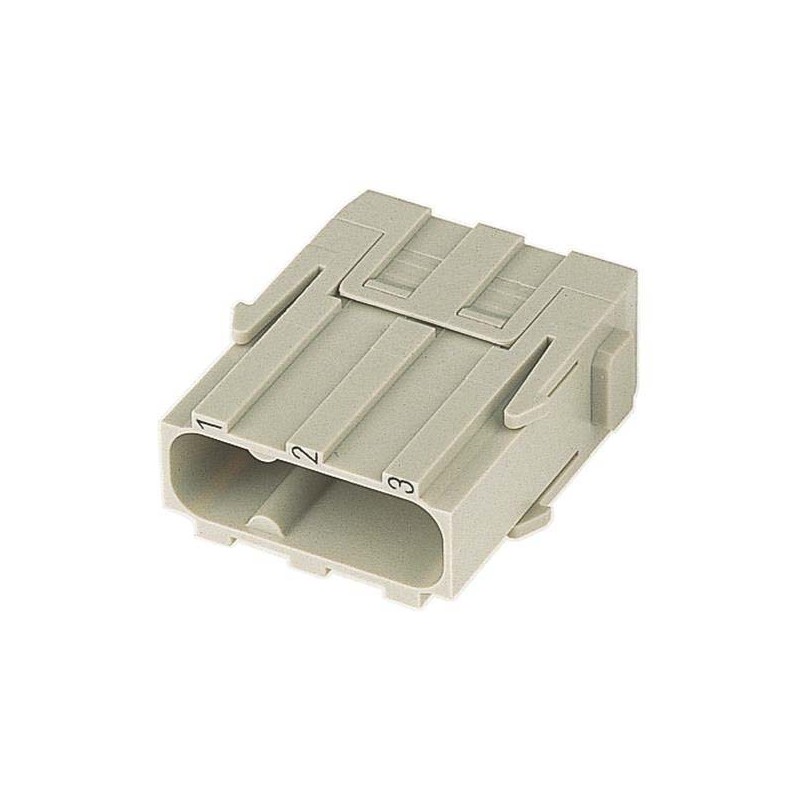 1 pcs - HARTING Heavy Duty Power Connector Module, 40A, Male, Han-Modular Series, 3 Contacts