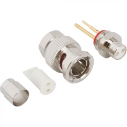 1 pcs - Amphenol RF Plug Cable Mount Twinax Connector, Crimp Termination, Straight Body