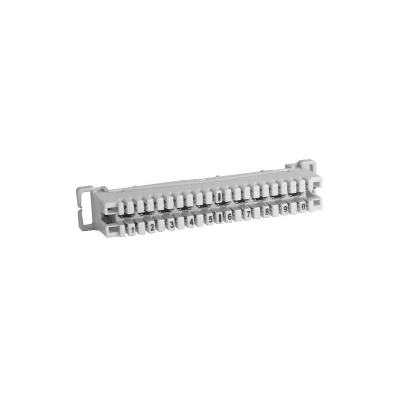 1 pcs - Molex Premise Networks Terminal Block, 10-Way, 20-24 AWG Wire, Crimp Termination