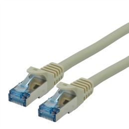 1 pcs - Roline Cat6a Straight Male RJ45 to Straight Male RJ45 Ethernet Cable, S/FTP, Grey LSZH Sheath, 1.5m