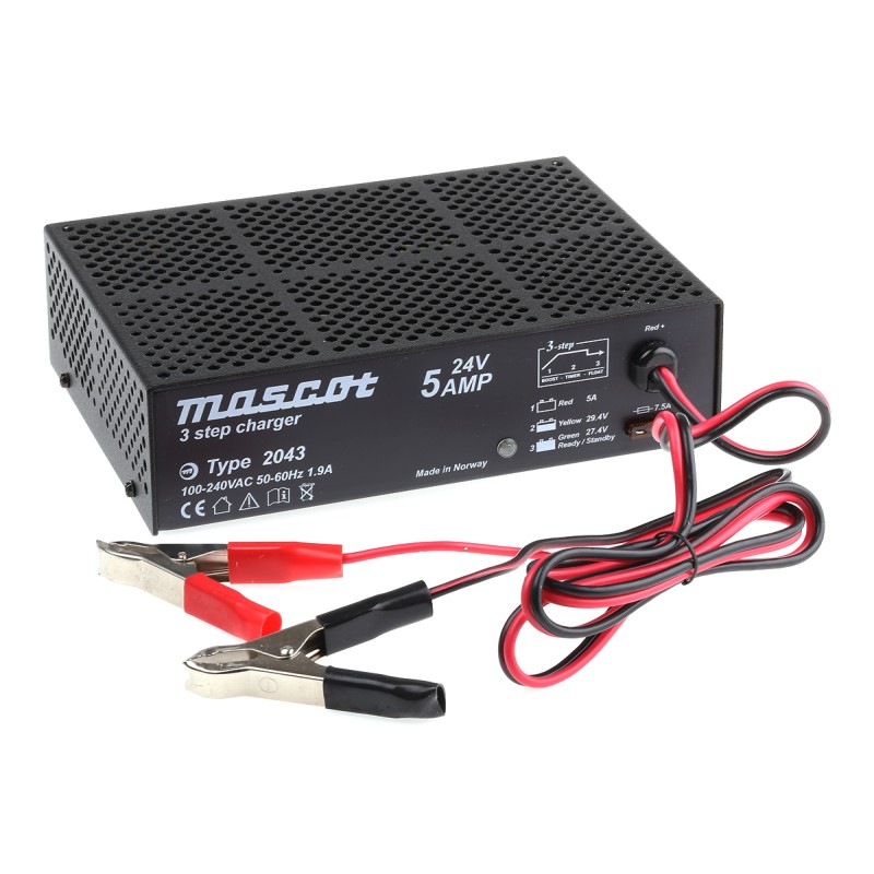 1 pcs - Mascot 2043 Battery Charger For Lead Acid 24 V 24V 5A with EU plug