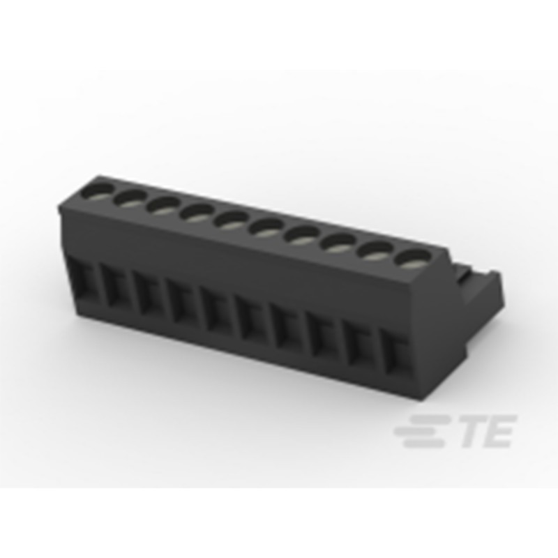 1 pcs - TE Connectivity 5mm Pitch 10 Way Pluggable Terminal Block, Plug, Cable Mount, Screw Termination