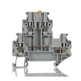 1 pcs - Phoenix Contact UTTB 2.5-MT-P/P Series Grey Knife Disconnect Terminal Block, 0.14 - 4mm², 2-Level, Screw