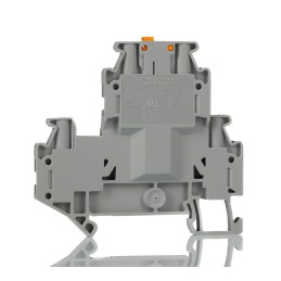 1 pcs - Phoenix Contact UTTB 2.5-MT-P/P Series Grey Knife Disconnect Terminal Block, 0.14 - 4mm², 2-Level, Screw