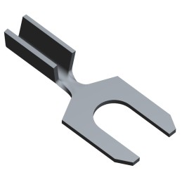 100 pcs - TE Connectivity, 60234 Uninsulated Crimp Spade Connector, 0.1mm² to 0.3mm², 26AWG to 22AWG, M3 (5) Stud Size