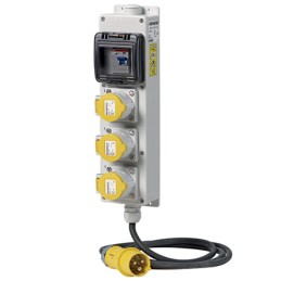 1 pcs - MENNEKES Yellow Industrial Power, 110 - 130 V