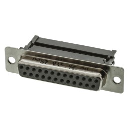 1 pcs - HARTING 25 Way Right Angle Cable Mount D-sub Connector Socket, 2.77mm Pitch