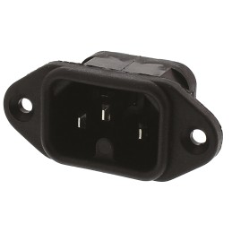 1 pcs - Bulgin C16 Panel Mount IEC Connector Male, 10A, 250 V