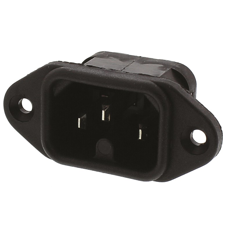 1 pcs - Bulgin C16 Panel Mount IEC Connector Male, 10A, 250 V
