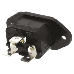 1 pcs - Bulgin C16 Panel Mount IEC Connector Male, 10A, 250 V