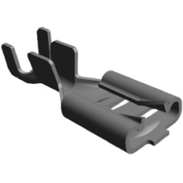 100 pcs - TE Connectivity FASTON .187 Uninsulated Female Spade Connector, Receptacle, 4.75 x 0.81mm Tab Size, 0.5mm² to 1.3mm²
