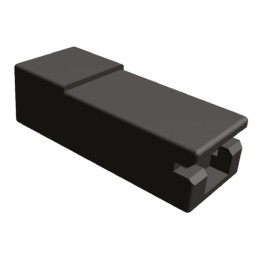 100 pcs - TE Connectivity, AMP FASTON 1 Way Nylon Crimp Terminal Housing, 6.35mm Tab Size, Black