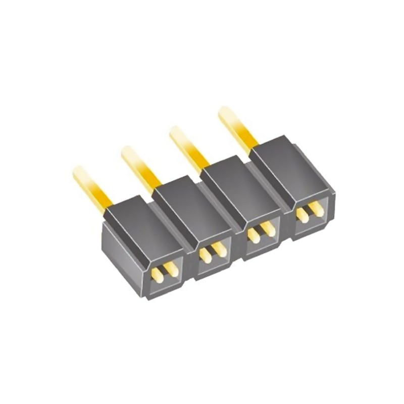 10 pcs - Samtec SLW Series Straight Through Hole Mount PCB Socket, 4-Contact, 1-Row, 2.54mm Pitch, Solder Termination
