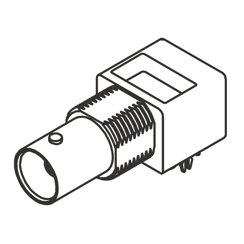 1 pcs - Molex BNC Series, jack PCB Mount BNC Connector, 75Ω, Through Hole Termination, Right Angle Body