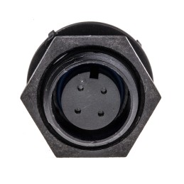 1 pcs - Bulgin Circular Connector, 4 Contacts, Rear Mount, Miniature Connector, Socket, Female, IP68, Buccaneer 400 Series