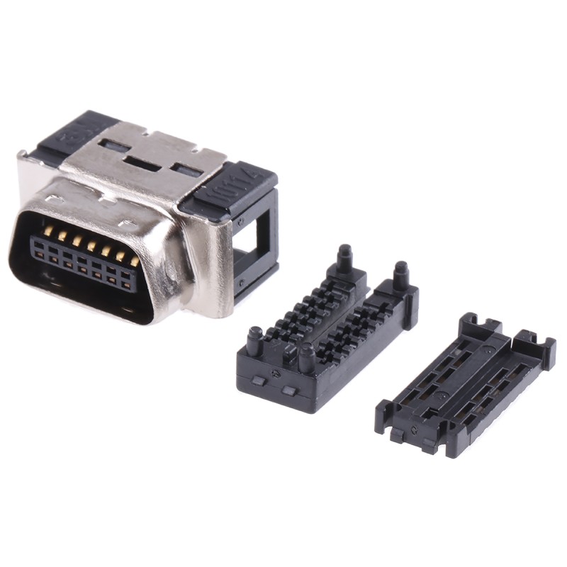 1 pcs - 3M 101 14 Way Cable Mount D-sub Connector Plug, 1.27mm Pitch