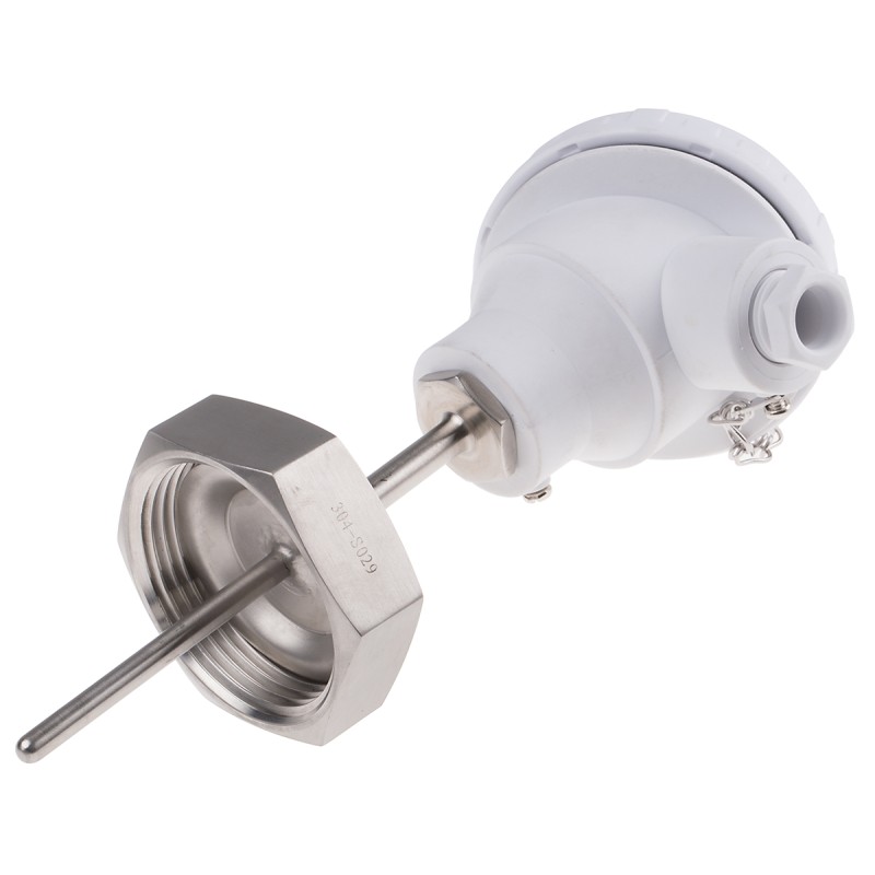 1 pcs - RS PRO PT100 RTD Sensor, 6mm Dia, 75mm Long, 4 Wire, RJT Nut, Class B +150°C Max