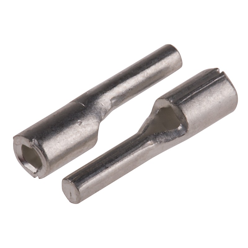 100 pcs - RS PRO Uninsulated Crimp Pin Connector, 0.5mm² to 1.5mm², 22AWG to 16AWG, 1.9mm Pin Diameter, 9mm Pin Length