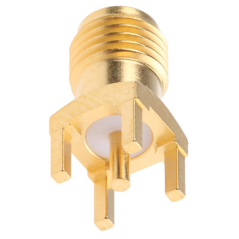 1 pcs - TE Connectivity Straight 50Ω Through Hole SMA Connector, Solder Termination Coaxial