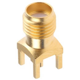 1 pcs - TE Connectivity Straight 50Ω Through Hole SMA Connector, Solder Termination Coaxial